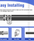 NPT 1 Inch Male Thread to 1 Inch OD Barb Stainless Steel Pipe Fitting installation with hose clamp and hose
