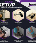Portable Nordic Hamstring Curl Strap For Home Or Travel 5 Second Setup Strengthen Hamstrings Glutes Abs And Core Foam Padding