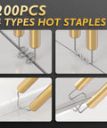 Different hot staples for 100W Plastic Welder Kit Hot Stapler For Car Bumper Crack Repair And Kayak Hull Fix 110V Welding Gun