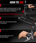Instructional image for Twister Arm Trainer Hydraulic Grip Strengthener 3-In-1 Adjustable Resistance 22 To 440 Lbs setup guide.