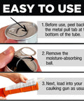 Instructions for using Fast Curing Windshield Adhesive For Auto Glass Replacement Pro Grade Urethane Sealant In Black 10.5 Fl Oz