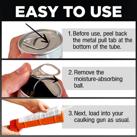 Instructions for using Fast Curing Windshield Adhesive For Auto Glass Replacement Pro Grade Urethane Sealant In Black 10.5 Fl Oz