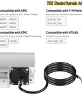 12V Self-Contained Marine Hydraulic Actuator For Jack Plates And Tilt And Trim Systems 5 Inch Stroke Heavy-Duty Replacement Unit