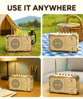 Totally Kid Friendly FM Radio Kit For Ages 8 To 13 Build A Working Radio With A DIY Wooden 3D Puzzle STEM Toy Safe Basswood Educational Science Kit For Kids 88 To 108 MHz, wooden FM radio on desk