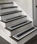 15 Pack Grippy Non Slip Stair Treads For Indoor Wooden Steps, 8 By 30 Inches, Dark Grey, TPR Anti Slip Backing