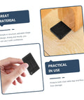 20Pcs Furniture Leveling Shims Set No Fuss Quick Install Durable Plastic Floor Protectors under table leg and in hand