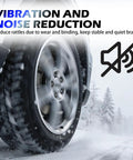 Snowy road with car tire symbolizing 4PCS Rubber Brake Caliper Slide Pin Bushing Kit For Caliper Pins And Boots replacement