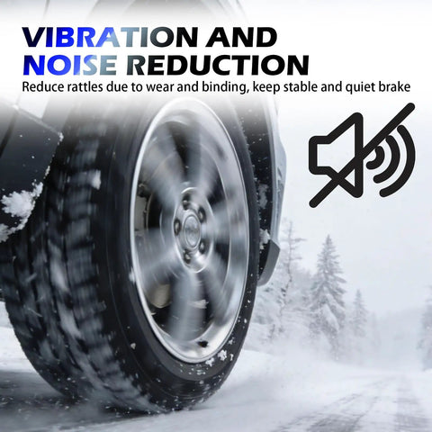 Snowy road with car tire symbolizing 4PCS Rubber Brake Caliper Slide Pin Bushing Kit For Caliper Pins And Boots replacement