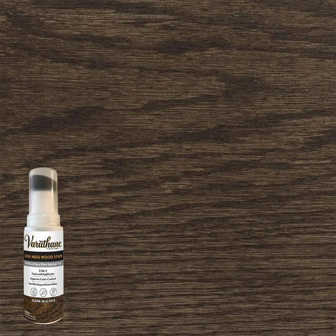 No Mess Wood Stain And Applicator Kit, 4 Oz Dark Walnut, Wood grain texture, Water based stain in bottle, Easy clean up