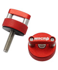 Red Beefy Billet Aluminum Hard Top Quick Removal Fastener Thumb Screw Integrated D Ring for Jeep Wrangler JK 2007 to 2018