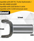 Dead Nuts Accurate Drive Shaft Slip Yoke Replacement For GM TH Turbohydromatic And 4L80E Transmissions, 5.5 inch steel yoke.