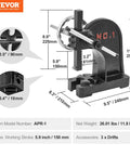 1 Ton Manual Arbor Press With Handwheel Built To Last Heavy Duty Desktop Press For Precision Stamping Bending And Forming