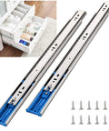 6 Pairs 12 Inch Soft Close Drawer Slides With 110Lb Capacity Heavy Duty Side Mount Cabinet Glides Ball Bearing 3 Fold Full Extension