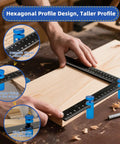 Premium Steel Stair Gauges For Framing Squares crafted as heavy duty carpenter layout tools, shown with hexagonal profile design.