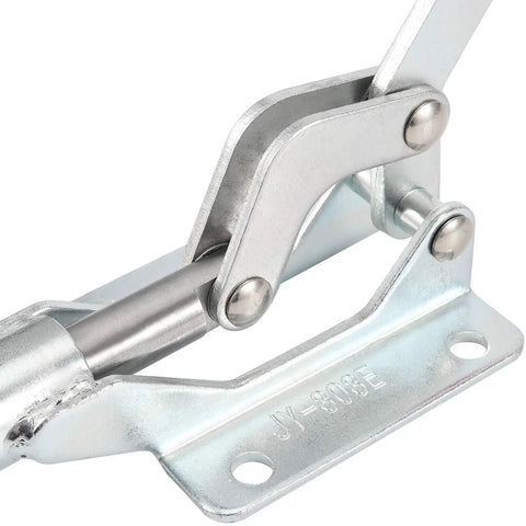 4 Pack Heavy Duty Push Pull Toggle Clamps Featuring Quick Release Lever And Tough As Nails Grip With Galvanized Steel Construction For Jigs And Workstations close-up of lever mechanism