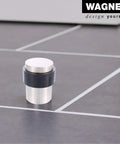 Big Ben Floor Door Stop With Soft Rubber Cap Satin Cast Aluminum Body Black Finish Diameter 35 By 40 Mm Screw In Mount