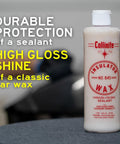 845 Insulator Wax Carnauba And Polymer Sealant With No Fuss Easy To Use Ultra High Gloss Finish bottle on table