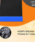 Paddle Tip Protector Silicone Guard For IDBF Approved Paddles in blue, showing texture and silicone material details.