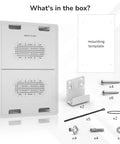 In Wall Recessed TV Box For Home Theater Components And Network Gear With Heavy Duty Ventilation Panels, includes mounting template and hardware.