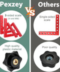 Comparison of Pexzey 3-sided scale clamps and competitors single-sided scale clamp for woodworking tools.