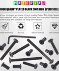 85 Piece Must Have M6 Hex Socket Cap Bolts Kit With 16 25 35 45 55 65 75mm Lengths Countersunk Heads And 42 Barrel Nuts Plus Allen Wrench For Chairs Tables Cabinets Furniture Black Hardware in black zinc steel.