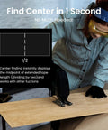 Person using a Super Handy 16 Ft Digital Tape Measure With 6 Metric And Imperial Units for accurate center measurement on wood.