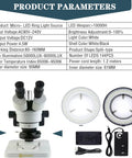 144 LED Microscope Ring Light With Adjustable Brightness And Stepless Dimming For Shadow Free Crystal Clear Observations In Lab Or Field Work Pro Grade Quality, 95mm ring, white/black