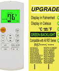 Replacement Remote Control For MRCOOL Frimec Klimaire Air Conditioner Units Compatible With RG57B1 BGE, displayed features