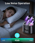 Heavy Duty 50kHz Ultrasonic Cleaner For Retainers Braces Aligners Night Guards And More With Four UV Lamps 340ml Rechargeable Denture Cleaner in bedroom
