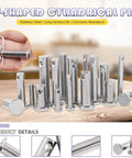 122 Piece 304 Stainless Steel Clevis Pin And Cotter Pin Fastener Kit With M3 M4 And M5 Sizes And Zinc Plated Clips For Hitch Pins