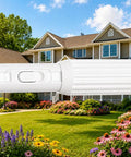 Extra Long No Drill Tension Curtain Rod Extends From 40 To 166 Inches Heavy Duty Adjustable Rod for outdoor shown against a wall