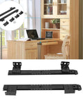 Level Up Your Workstation Game With This Sweet 2 Pack 14 Inch Keyboard Slide Drawer Rails crafted from heavy cold rolled steel in black.