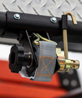 Round Tube Ladder Rack Ratchet Straps 2 Pack 7 Ft By 1-1/2 Inch With Double J Hook for securing cargo on a pickup truck