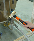 Using Brass Sledge Hammer With Fiberglass Handle Non Magnetic Die Forge Corrosion Resistant 4Lb 16 Inch in industrial setting
