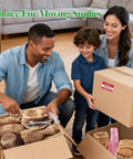 Family using Green Eco Friendly Honeycomb Packing Paper Cushioning Wrap 12 Inch By 200 Ft Kraft Paper Biodegradable And Recyclable For Moving.