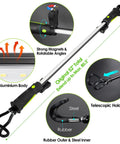 Magnetic Underhood LED Work Light 2000 Lumens Cordless With 5200mAh Rechargeable Battery showing telescopic holder and magnets