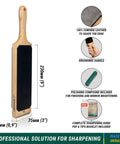 Leather Strop Kit For Knife Sharpening 15.2 Inch With Polishing Compound Dual Sided Razor Sharpener product details