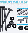 2026 Upgraded Nylon Universal Cable Tie Buckle Heavy Duty Self Locking Zip Ties features and details display