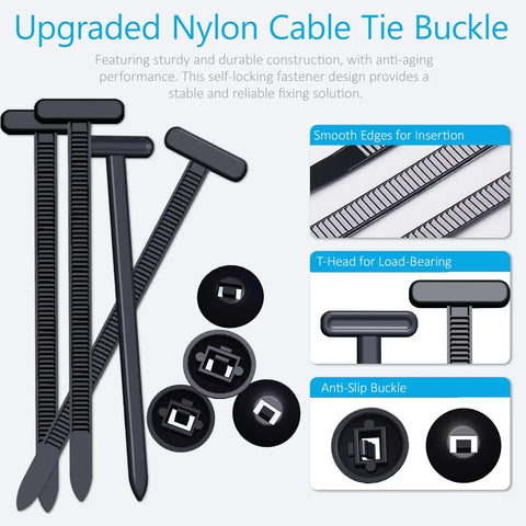 2026 Upgraded Nylon Universal Cable Tie Buckle Heavy Duty Self Locking Zip Ties features and details display