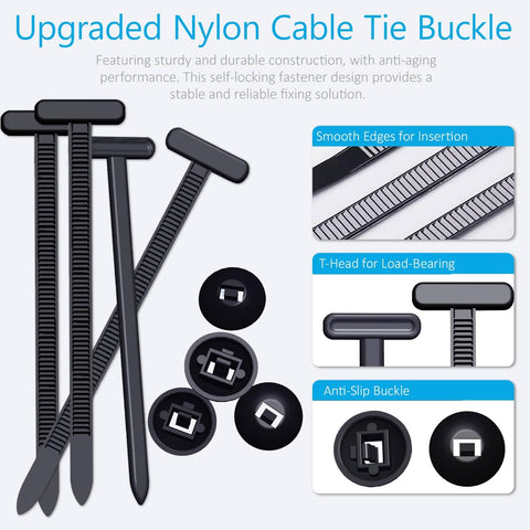 Nylon Cable Tie Buckle Universal Self Locking Clips for cars and workshop gear, showing 30-pack features and usage details.