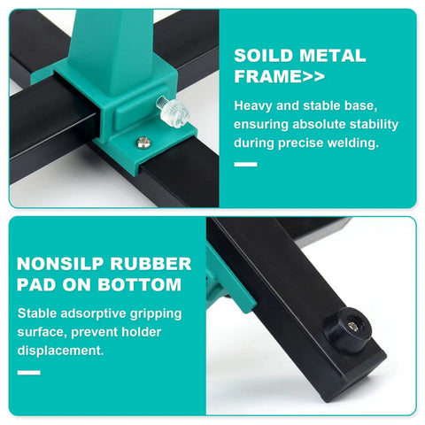 Rotatable 360 Degree Solder Holder And PCB Helping Hands Set with solid metal frame and non-slip base for stability