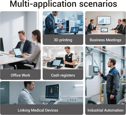 Multi-application scenarios for 10 Point Touchscreen Panel PC Running Win 11 With Intel Celeron N5095 Eight Gigabyte Ram And 128 Gigabyte Storage.