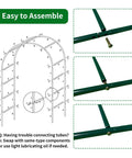 Instruction diagram for Sturdy Metal Garden Arch Trellis For Climbing Plants Dual Shape Design 55.1 By 94.5 Inches Or 91.2 By 76.8 Inches.