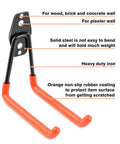 Heavy Duty Steel Garage Hooks 14 Pack With Tough Non Slip Coating Wall Mount Tool Hangers for sturdy storage on solid walls.