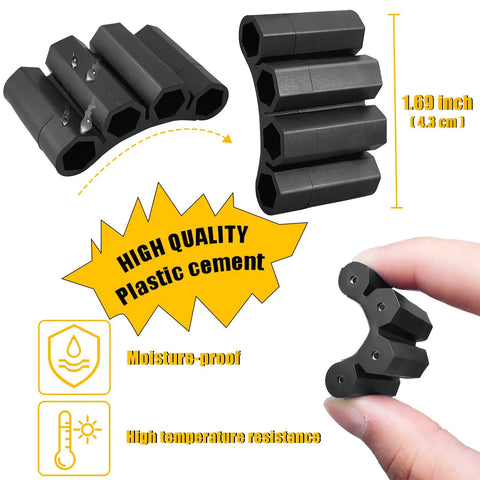 Pro Grade Magnetic Drill Bit Holder Holster showing plastic cement material and moisture-proof, heat-resistant features.