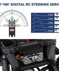 Waterproof 45Kg High Torque RC Steering Servo with Metal Gear Digital Coreless Motor installed on RC vehicle.