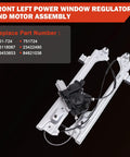 Front Left Power Window Regulator With Motor Assembly For 2014 To 2020 GM SUVs And Trucks Fits Escalade Silverado Suburban Tahoe Sierra Yukon And Yukon XL Driver Side Replacement 23118067 84621036, metal window regulator with motor