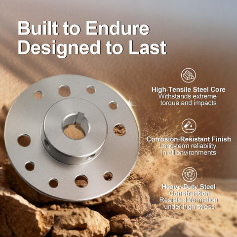 Go Kart And Mini Bike Sprocket Hub With Three Quarter Inch Bore And Three Sixteenth Inch Keyway For Sprockets And Drums on rocky surface