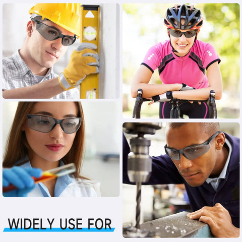 10 Pack Tinted Safety Glasses ANSI Z87.1 Scratch Resistant Eye Protection For Men And Women in various activities