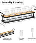 Tabletop Plant Propagation Station With Metal Stand Retro Glass Terrarium For Propagating Hydroponic Cuttings Five Jar Set